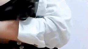 Mexican teen in uniform masturbates hard for real amateur creampie.