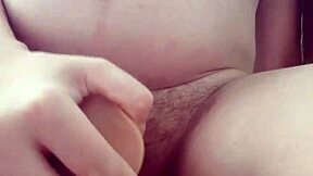 Look, pregnant babe rides and plays with herself solo