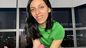 skinny slut banged tinder guy first night hard.