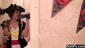 Dagfs - Sexy Caribbean Pirate Girl Strips and Masturbates for Webcam