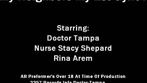 is dr tampa examining my neighbor rina arem's hairless pussy?