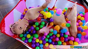 Cute blonde stepsister doggystyle