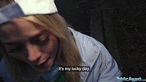 i can’t believe it, public agent showed me tacos in xxx parody with blonde waitress.