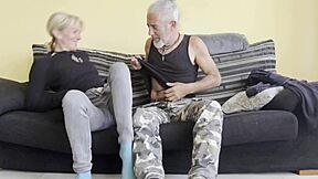 don't take out your cock, cum inside her pussy. she orgasms twice with the neighbour