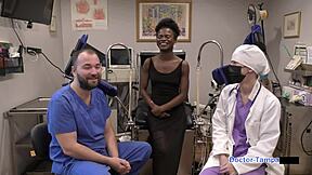 is dr tampa examining my neighbor rina arem's hairless pussy?