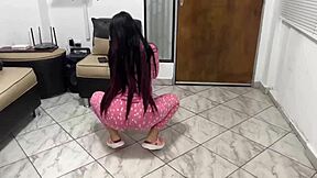 My stepdaughter twerks for stepdad's favor.