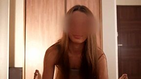 Step sister jerks my cock while birds sing outside.