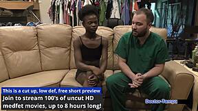 is dr tampa examining my neighbor rina arem's hairless pussy?