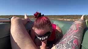 Caught Latina Mermaid Giving Deep Throat Outdoors