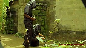 Mature guy fucks young babe with my big dick in local bush sex.