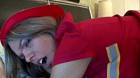 Rebecca Riley Rides Hard Cock in Fireman Uniform