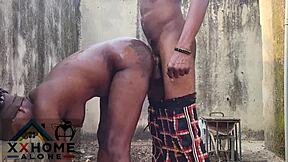 Sex Addicted Housewife Turns Nasty, Banging Husband's Brother Outside Window