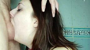 how deep can you throat this Russian slut for cum and gagging mess?