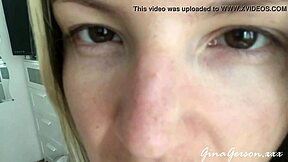 yo, obsessed with tongue saliva and throat fetish play with this skinny blonde!