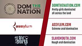 Submissive babe gags on cock in rough anal rimming fetish session