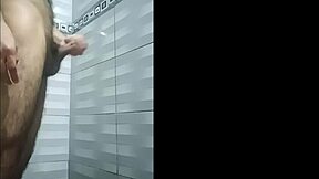 Young Amateur Strokes Big Cock in Shower. Waiting for Neighbor's Creampie.