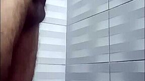 Young Amateur Strokes Big Cock in Shower. Waiting for Neighbor's Creampie.