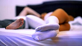 Shy colegiala bangs brother's friend in motel during family dinner