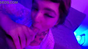 Cute alt teen fucks lucky guy and gets facial cum