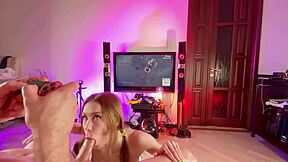 Had to pause the game cuz my slutty girl wanted her asshole stretched 😈