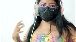 She Opens Pussy, Inserts Pink Dildo, Shows Wet Pussy