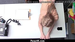 shoplifting stepmom and stepdaughter face punishment in the security room by the guard