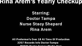 damn, dr tampa checks rina arems in wild yearly exam!