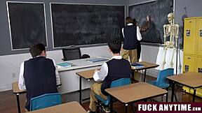lucky students freeuse hot italian teacher in classroom