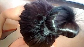 Pov rough sucking before femdom amazon position in chair