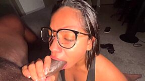 Hey, cute girl loving neighbor's cock while hubby's away 😏