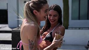 Mercedes car wash turns into wet fucking. Is cute pornstar ready for outdoor action?