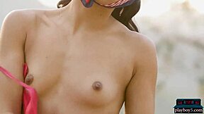 Mixed Race Petite Asian Babe Alexandra in Solo Softcore Clip