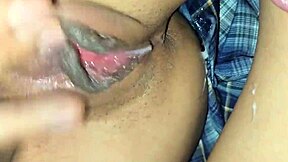 Her pussy grips tightly.