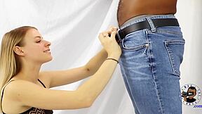 Harley Rose gave a sloppy blowjob after volleyball practice.