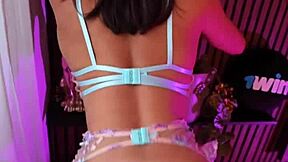 submissive slut films her first porn movie, twerking hard