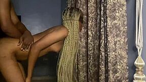 Slow sensual sex with pretty petite ebony babe