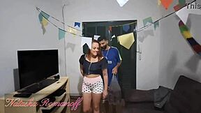 Redhead Latina pornstar bangs naughty brother-in-law with wild creampie