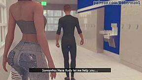 doctor sucking that big student cock!