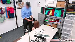 Skinny Teen Shoplifter Gets Punish Fucked Hard On Cctv