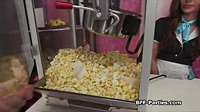 This bitch enjoyed having fun with herself and even more with two guys druing dp