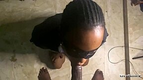 sexy ebony roommate sucked my dick dry