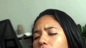 deep sloppy blowjob by hot amateur latina couple - nysdel! 😍