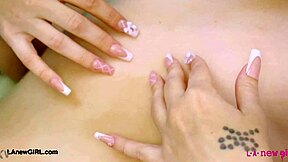 Flawless blonde beauty reveals her stunning body during photoshoot