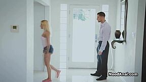 curvy blonde teen 18+ begs her roomie for deep anal pounding in their shared apartment, craving that hardcore reality