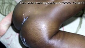 Ebony teen soaked in cum 😏