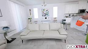 Is this shy blonde teen sweeter than candy in deepthroat fucking?