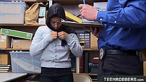 Foreign Busty Teen Shoplifter Ella Knox Rough Fucked in Guard's Office - TeenRobbers.com