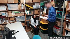 Foreign Busty Teen Shoplifter Ella Knox Rough Fucked in Guard's Office - TeenRobbers.com