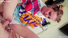 Elena Ross Intense Step Sister Workout With Cum Facial