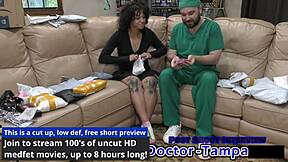 dr tampa examines nicole luva in her first gyno session ever